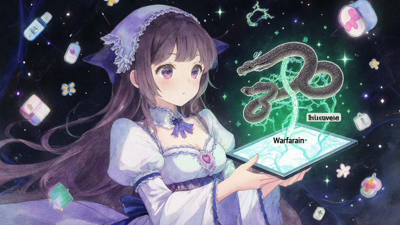 Girl using a holographic body map to dispel dark interaction serpents with a healing light beam.