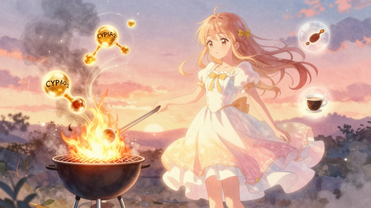 Charcoal-Grilled Meats and Medications: What You Need to Know About CYP1A2 Induction