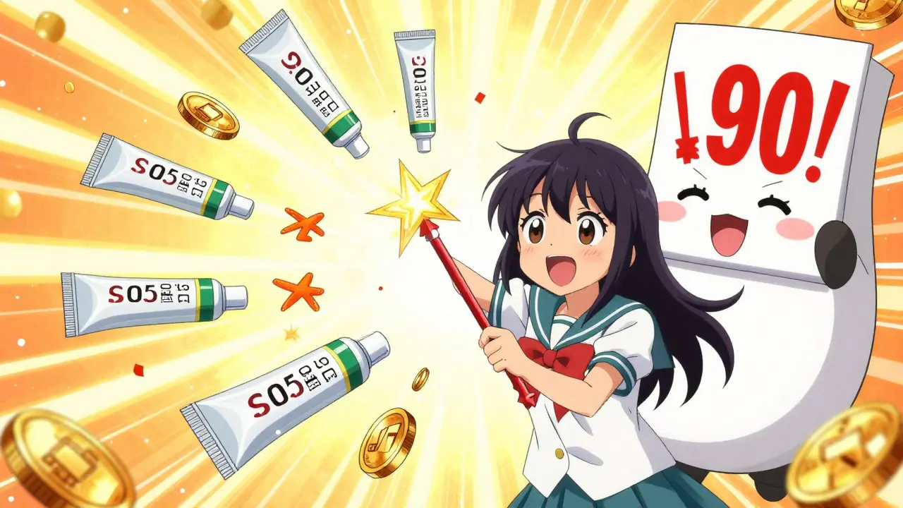 Magical girl slashing medicine prices with discount magic