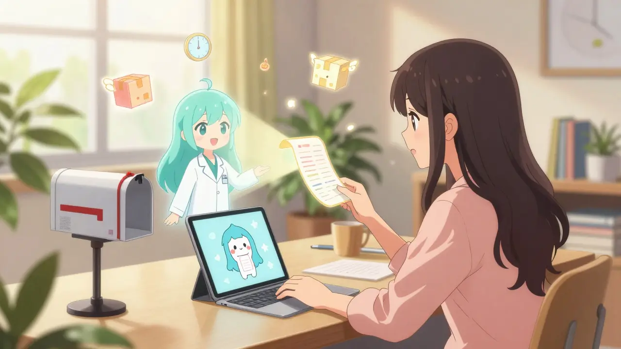 Girl on video call receiving magical prescription at home